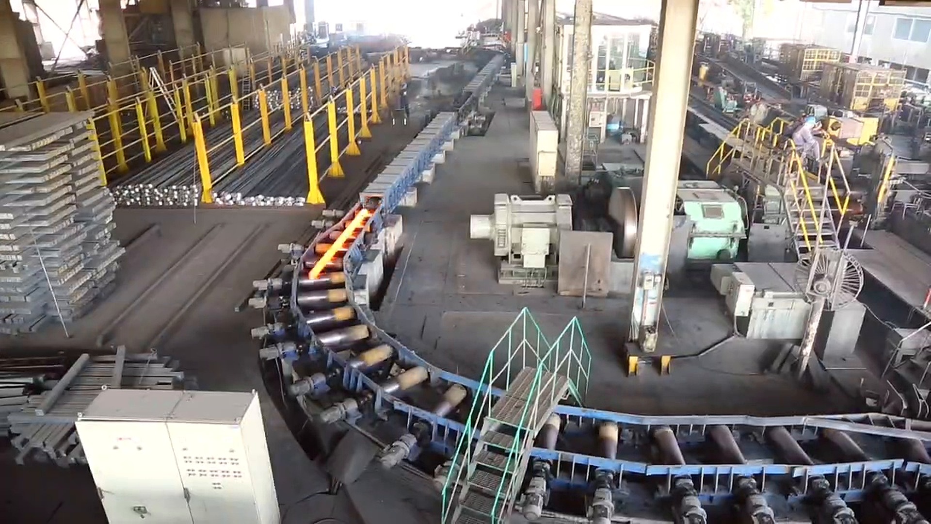 Hot billet rolling operations inside the East Steel production line
